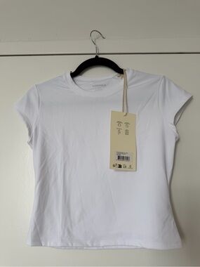 Adanola White Short Sleeve Crewneck Tee